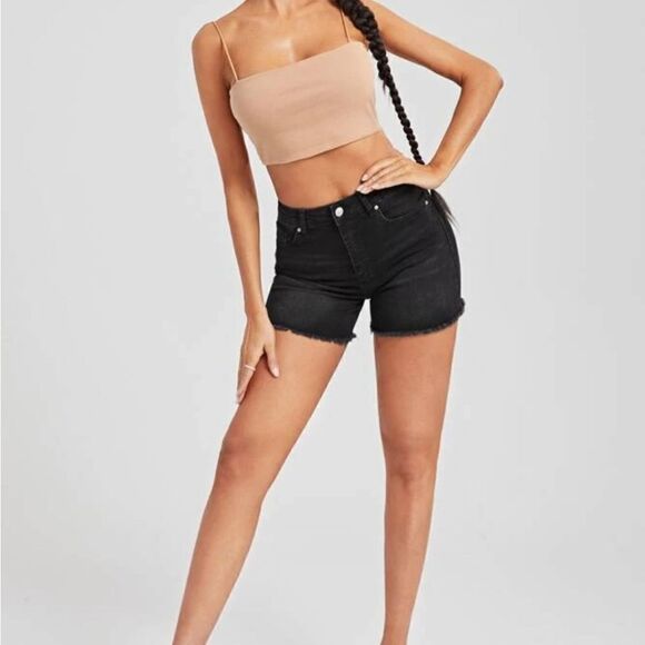 High Waisted Denim Shorts NWOT - Picture 4 of 4